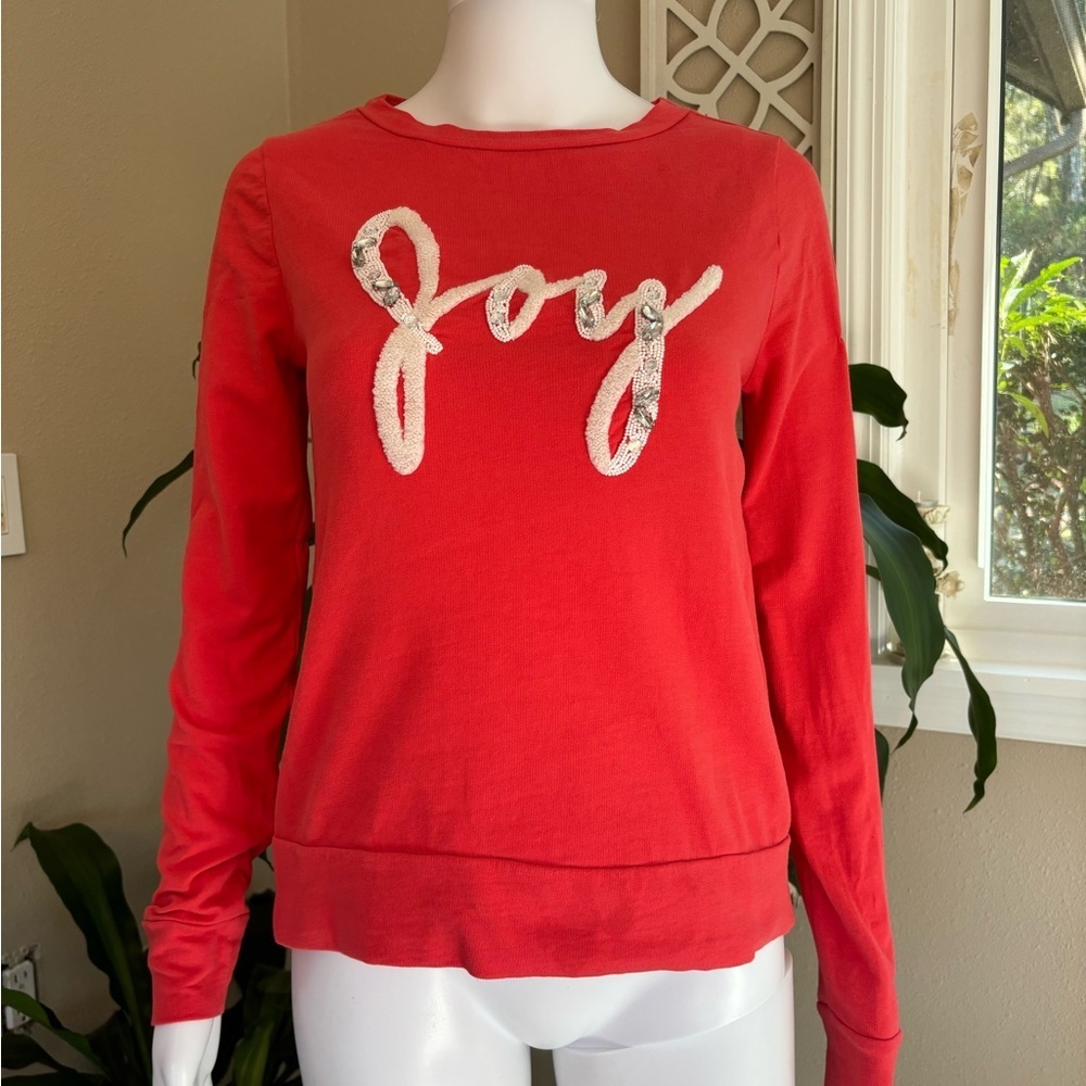Lilly Pulitzer Joy rhinestone embellished sweatshirt xxs